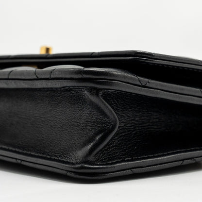 Chanel Pearl Crush Wallet on Chain Lambskin Black  (Microchip)