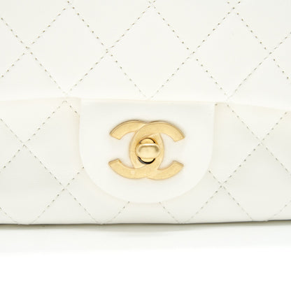 Chanel 21B pearl crush Mini Square flap Bag White
