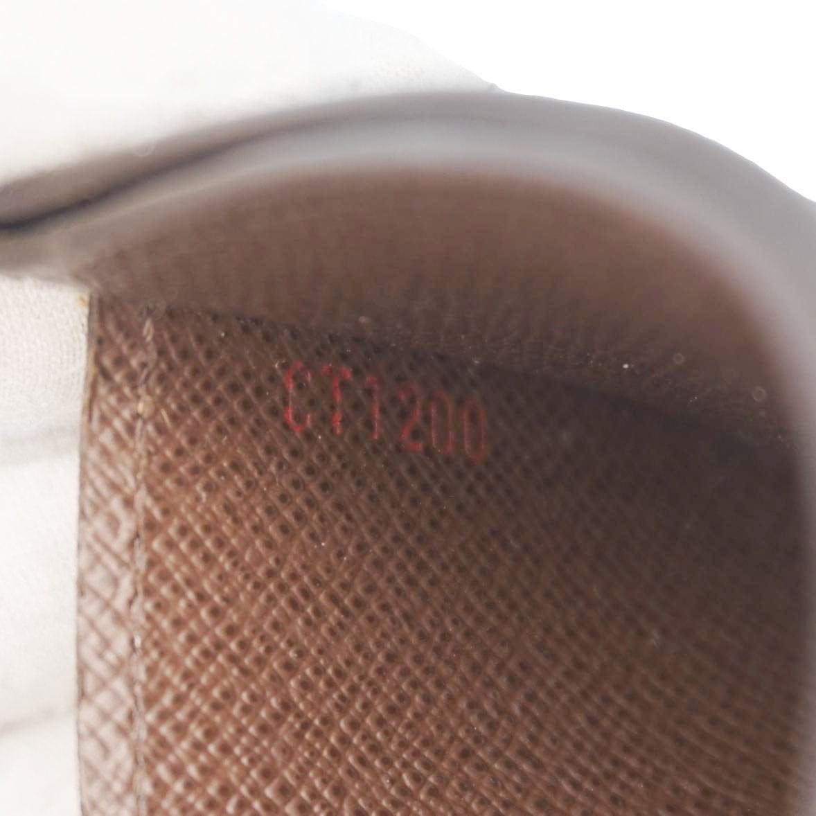 LOUIS VUITTON Damier Ebene Cardholder Brown