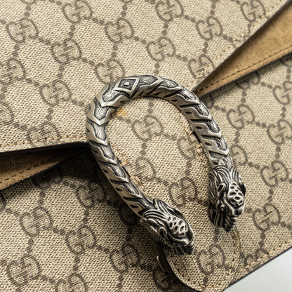 Gucci Dionysus GG shoulder bag GG supreme canvas / suede beige SHW