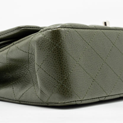 Chanel Medium Classic Double Flap Bag Caviar Olive Green