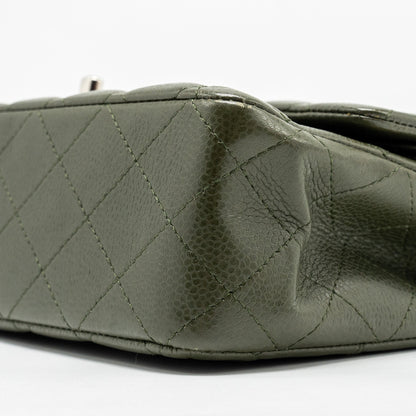 Chanel Medium Classic Double Flap Bag Caviar Olive Green