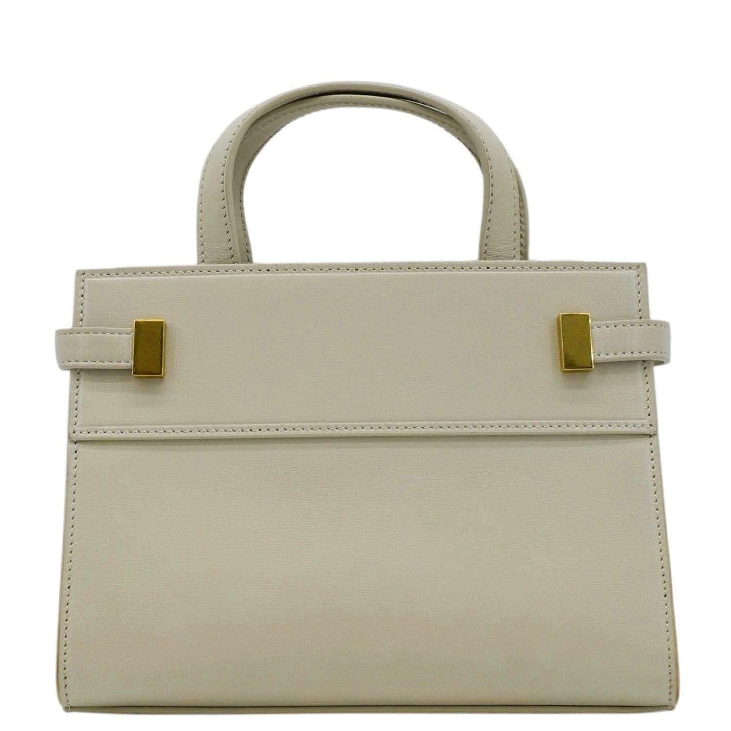 YVES SAINT LAURENT Manhattan Leather Shopper Tote Bag Beige