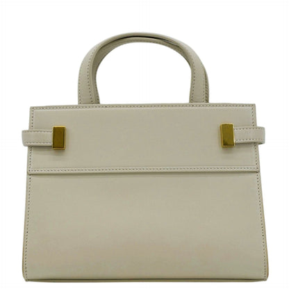 YVES SAINT LAURENT Manhattan Leather Shopper Tote Bag Beige