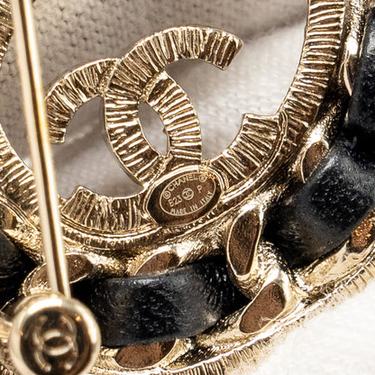 Chanel No.5 Leather Chain Crystal Brooch L