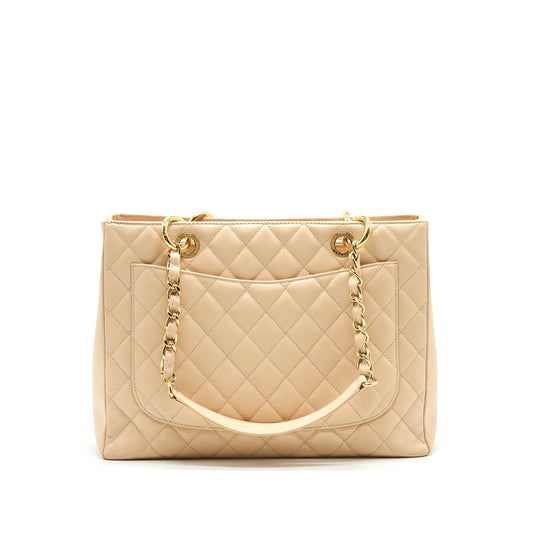Chanel Grand Shopping Tote Bag Caviar Beige  Serial 16