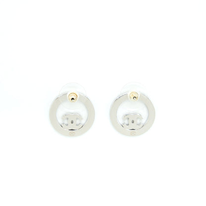 Chanel Round Crystal CC Earrings