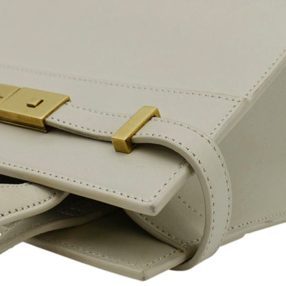 YVES SAINT LAURENT Manhattan Leather Shopper Tote Bag Beige