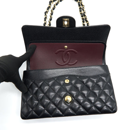 Chanel Medium Classic Double Flap Bag Caviar Black