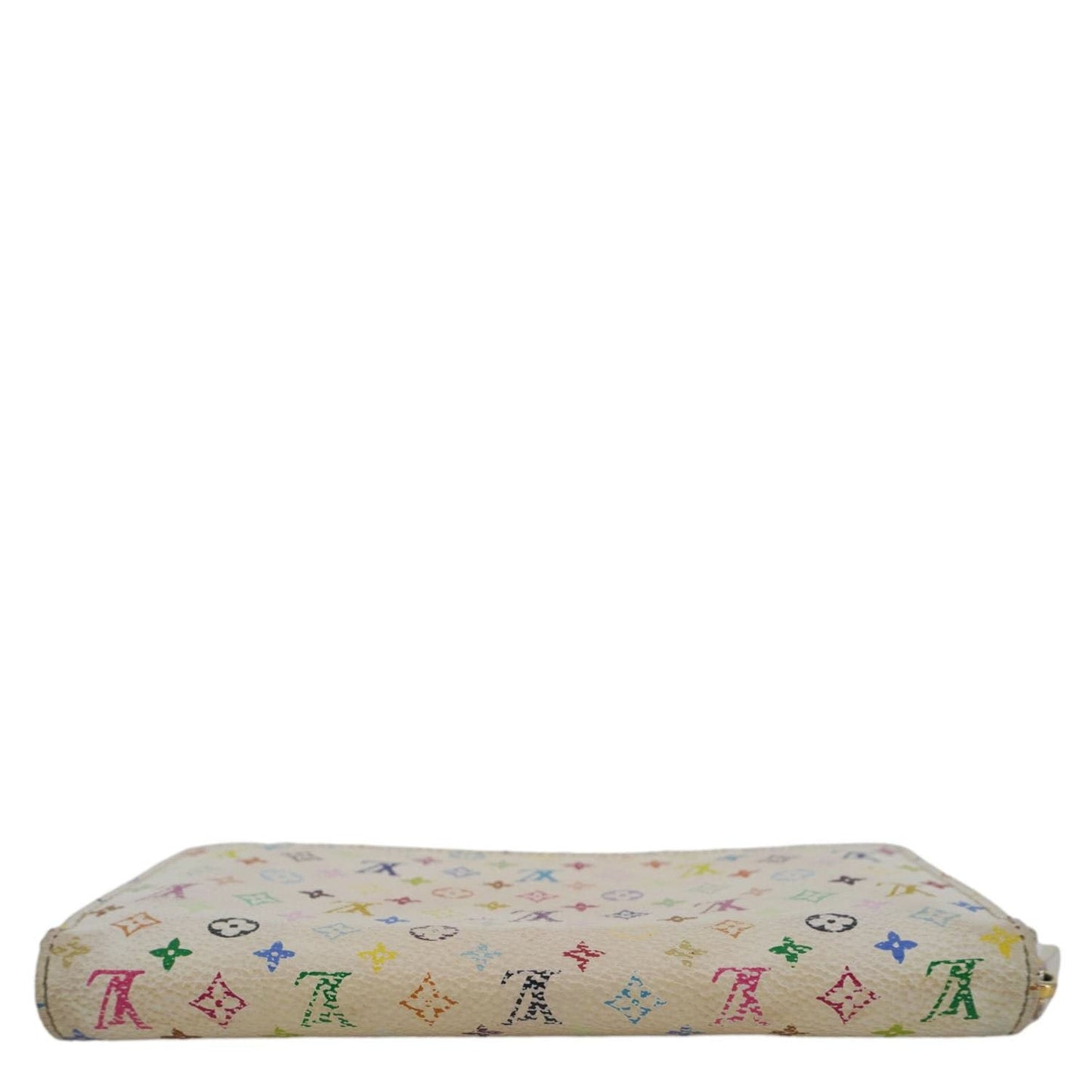 LOUIS VUITTON Takashi Murakami Monogram Multicolor Zippy Wallet White