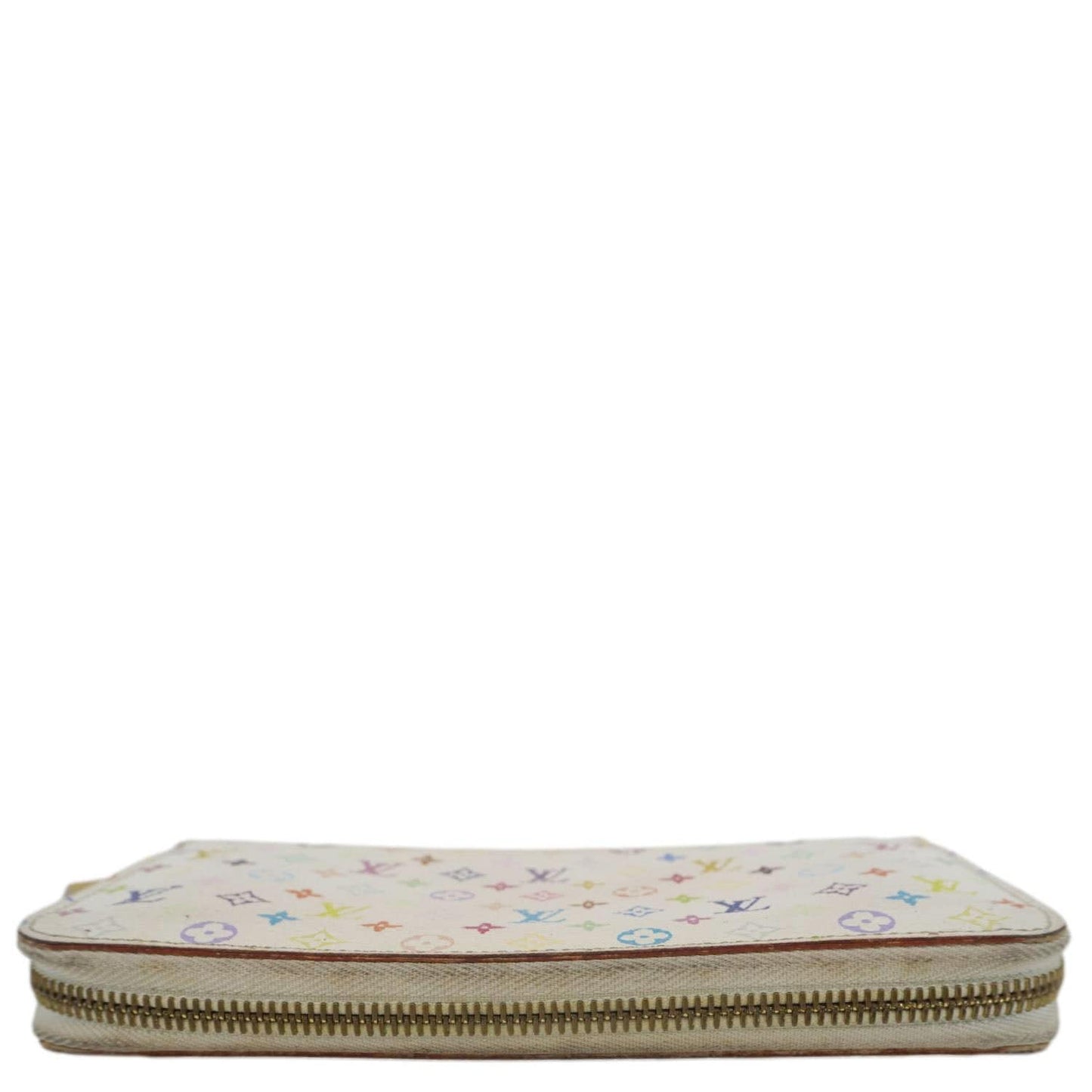 LOUIS VUITTON Takashi Murakami Monogram Multicolor Zippy Wallet White