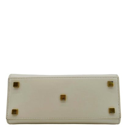 YVES SAINT LAURENT Manhattan Leather Shopper Tote Bag Beige