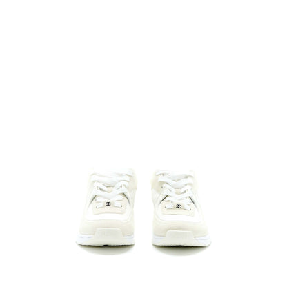 Chanel Size 37.5 22K CC Logo Sneaker White
