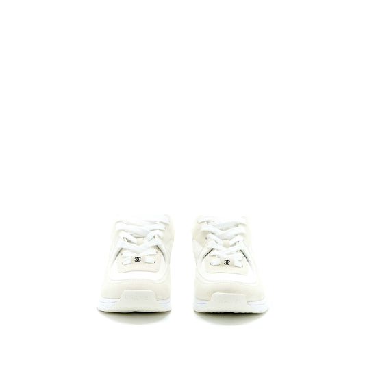 Chanel Size 37.5 22K CC Logo Sneaker White