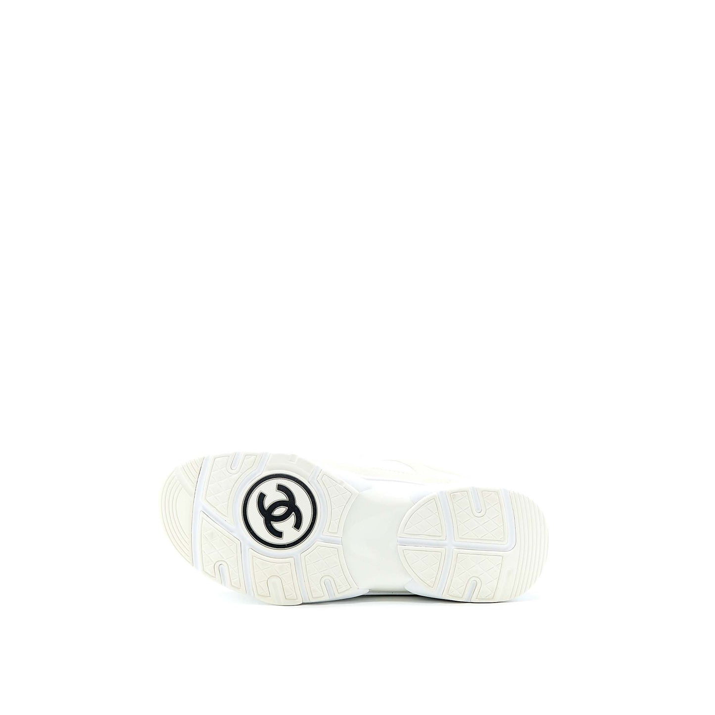 Chanel Size 37.5 22K CC Logo Sneaker White