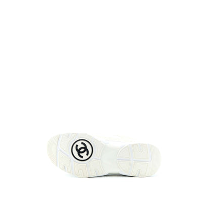 Chanel Size 37.5 22K CC Logo Sneaker White