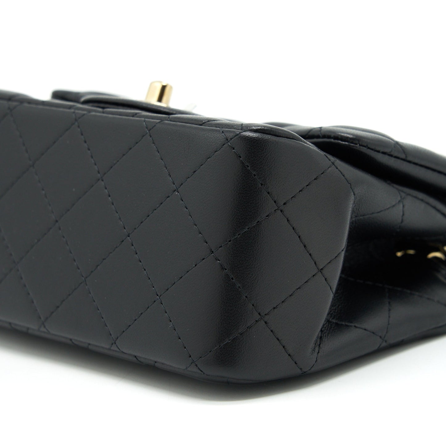 Chanel Mini Square Flap Bag Lambskin Black L