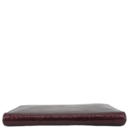 LOUIS VUITTON Monogram Vernis Zippy Wallet Amarante