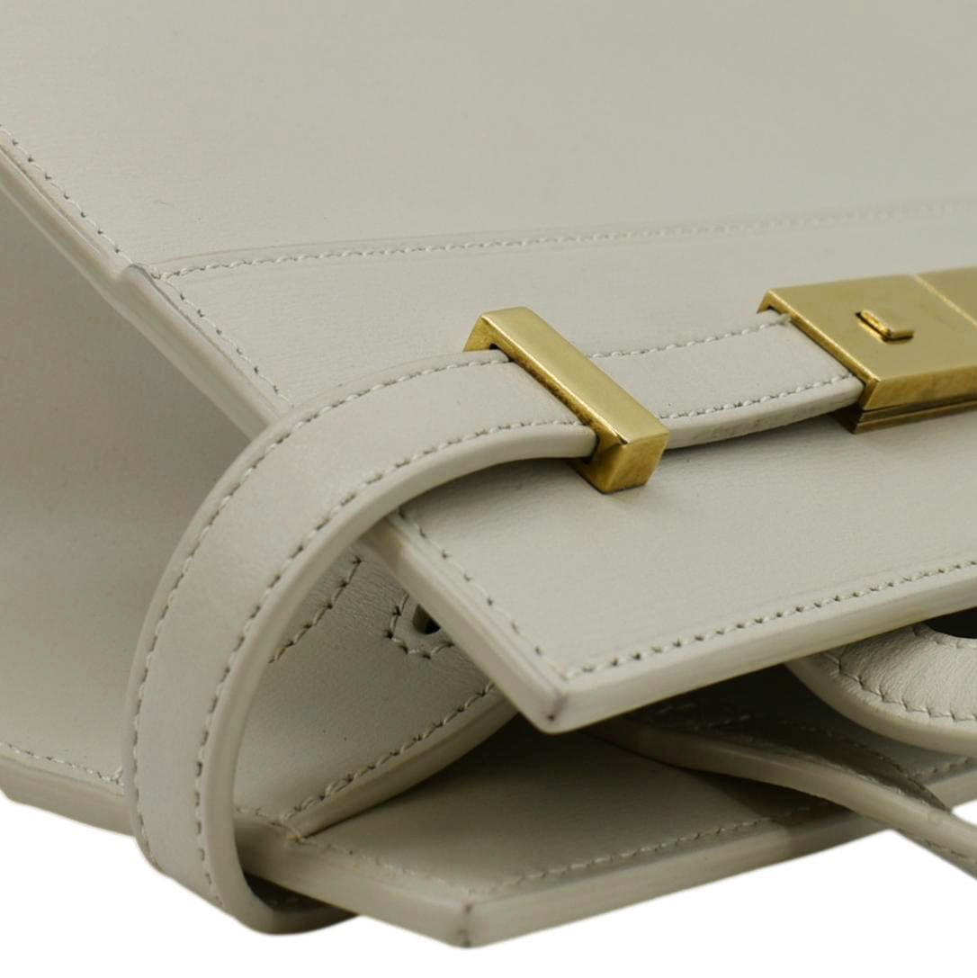 YVES SAINT LAURENT Manhattan Leather Shopper Tote Bag Beige