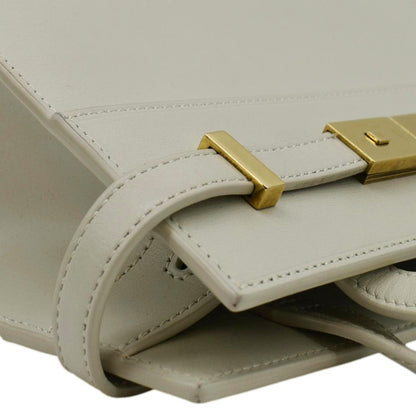 YVES SAINT LAURENT Manhattan Leather Shopper Tote Bag Beige