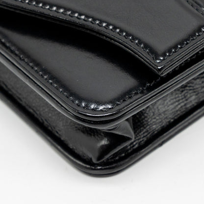 Chanel 24c 31 Wallet On Chain Shiny Calfskin Black L (Microchip)