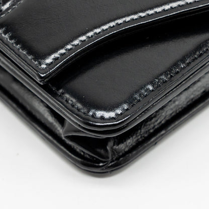 Chanel 24c 31 Wallet On Chain Shiny Calfskin Black L (Microchip)