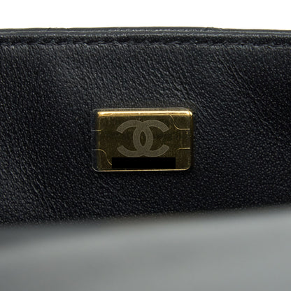 Chanel Mini Rectangular Flap Bag Lambskin Black L(Microchip）