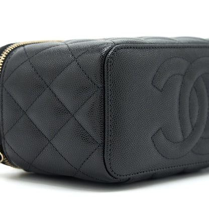 Chanel 22S Long Vanity With Chain Caviar Black L