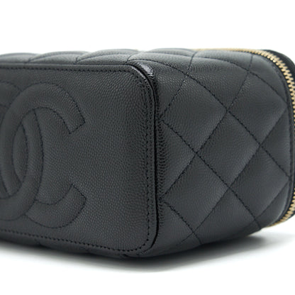 Chanel 22S Long Vanity With Chain Caviar Black L