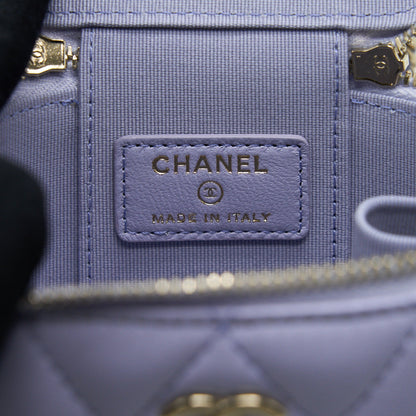 Chanel 21K Mini Top Handle Vanity With Chain Light Purple L