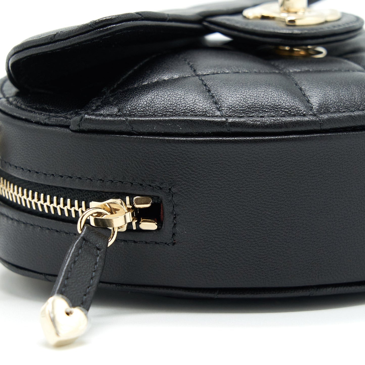 Chanel 22S Small Heart Bag Lambskin Black L