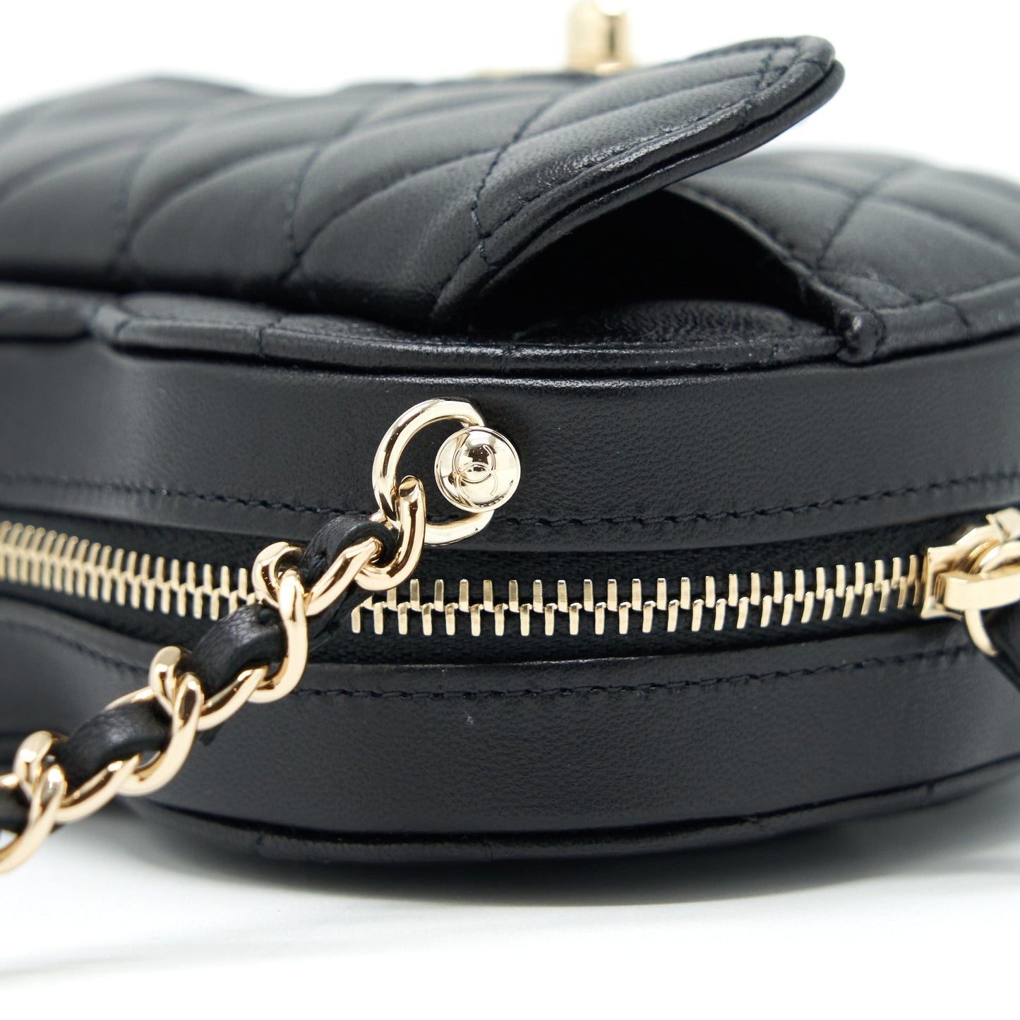 Chanel 22S Small Heart Bag Lambskin Black L