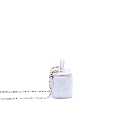 Chanel 21K Mini Top Handle Vanity With Chain Light Purple L