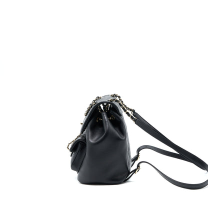 Chanel 23C Large Duma Backpack Calfskin Black L (Microchip)