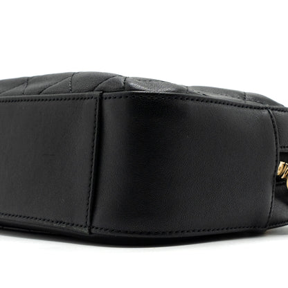 Chanel CC chain logo camera bag lambskin black