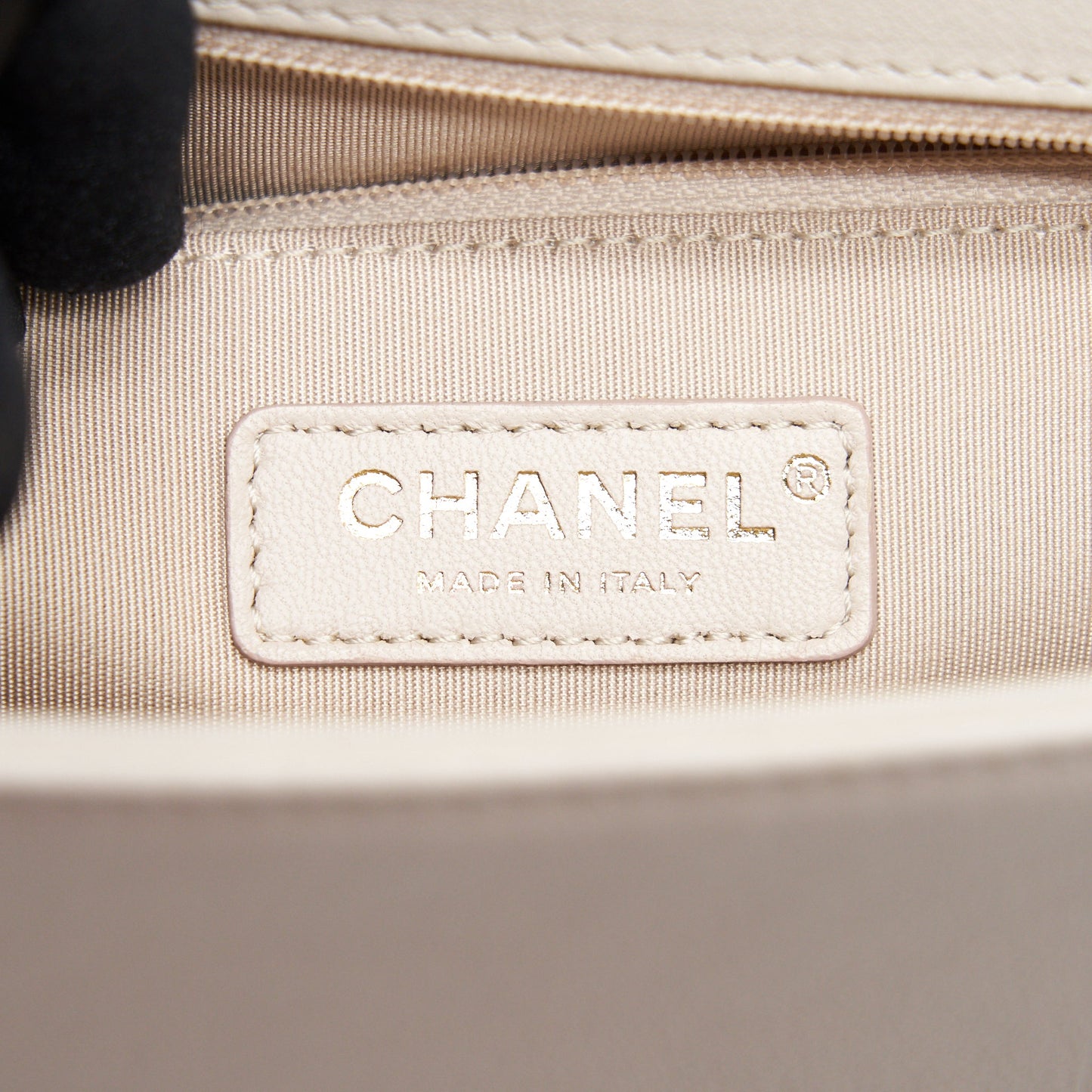 Chanel Calfskin Quilted Flap Bag Beigh L