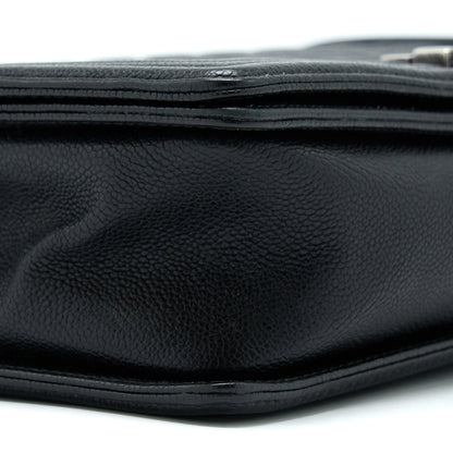 Chanel New Medium 28cm Boy Bag Caviar Black Ruthenium