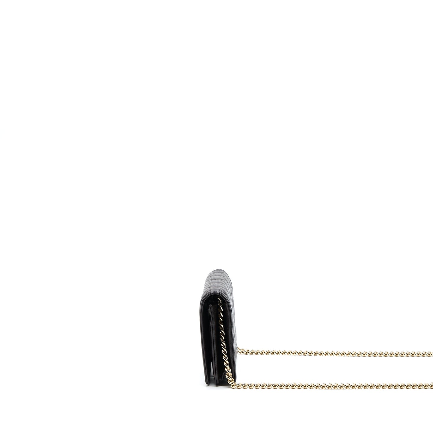Chanel Boy Wallet On Chain Grained Calfskin Brown L (Microchip)