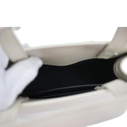 YVES SAINT LAURENT Manhattan Leather Shopper Tote Bag Beige