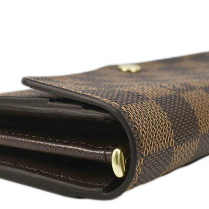 LOUIS VUITTON Sarah Damier Ebene Wallet Brown