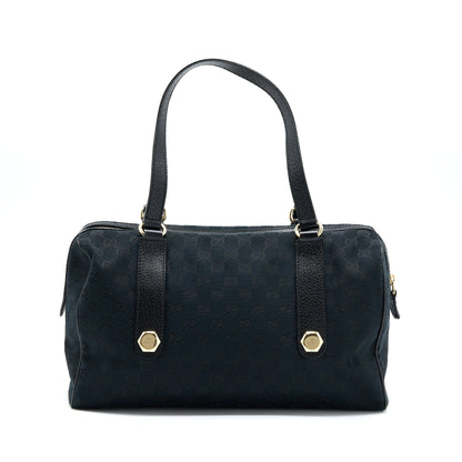Gucci Boston Bag GG Supreme Fabric Black SHW