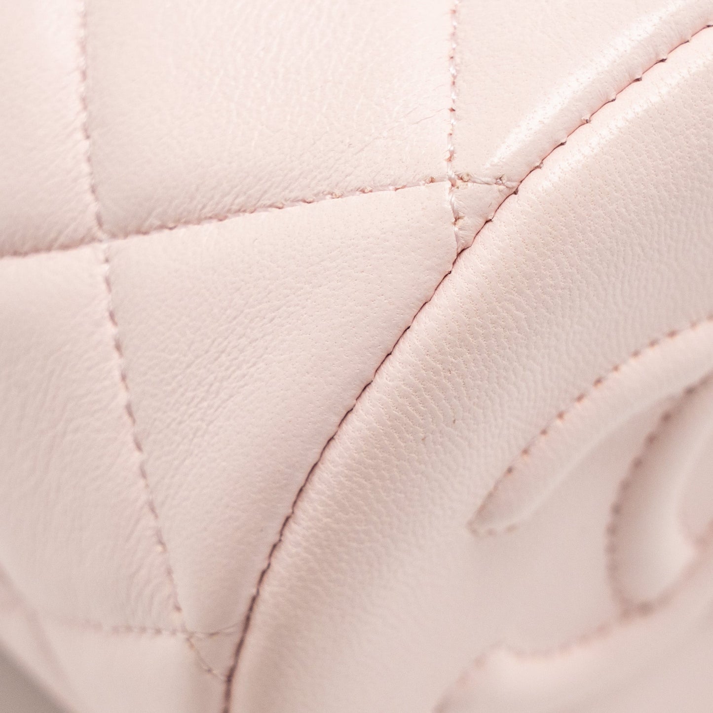 Chanel Mini Drawstring Bucket Bag Lambskin Pink L
