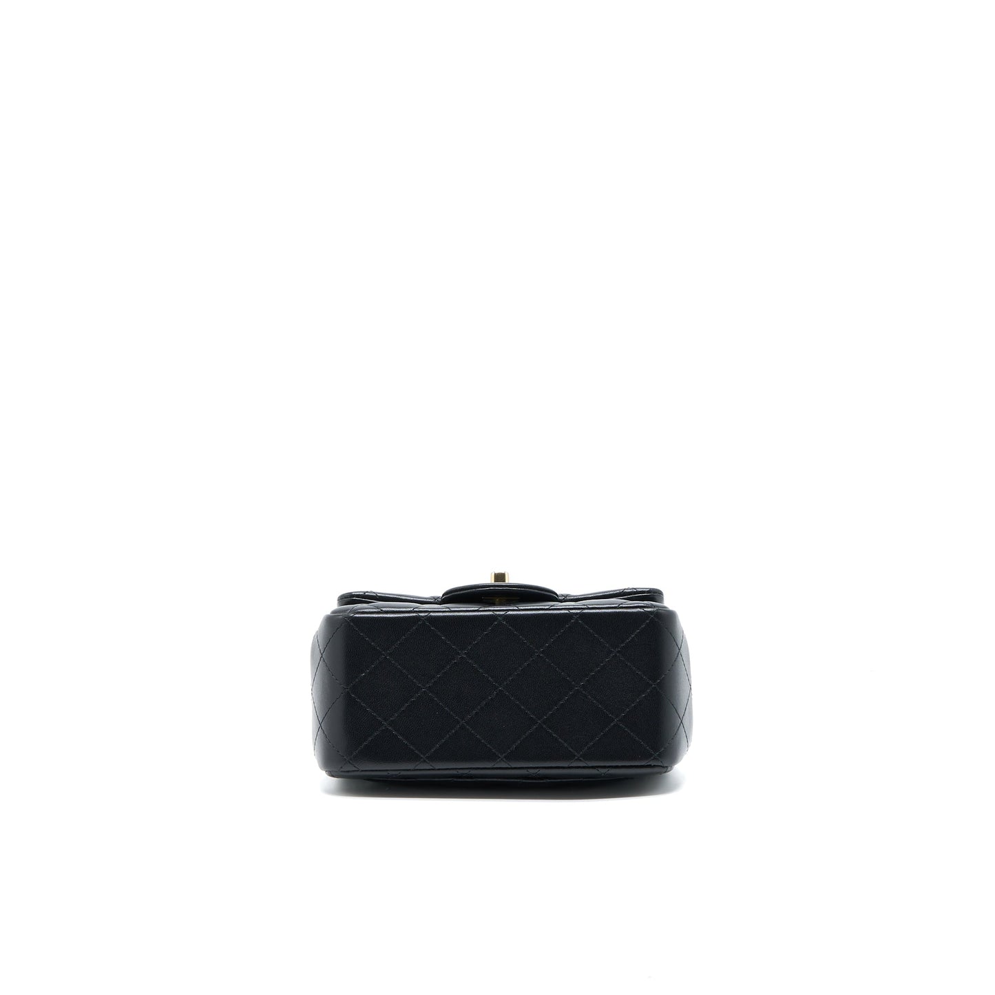 Chanel Classic Mini Square Flap Bag Lambskin Black L (Microchip)