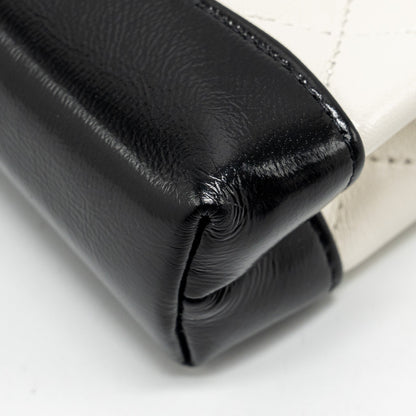 Chanel 31 Nano Clutch with Chain Shiny Lambskin White/Black L (Microchip)
