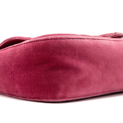 Gucci Mini GG Marmont Shoulder Bag Velvet Pink