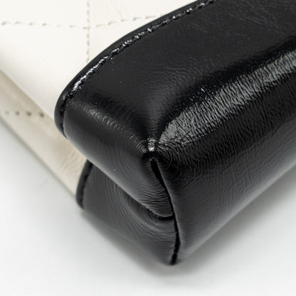 Chanel 31 Nano Clutch with Chain Shiny Lambskin White/Black L (Microchip)