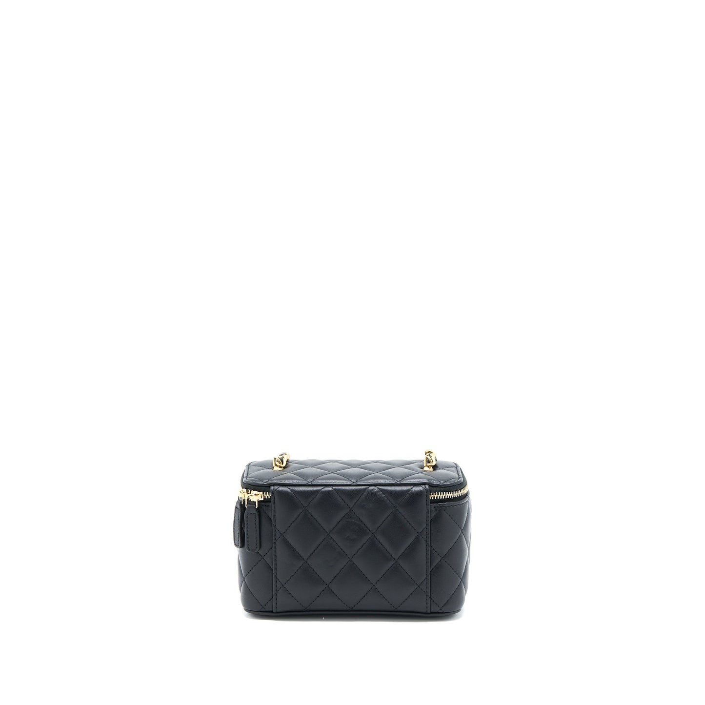 Chanel Pearl Crush Long Vanity with Chain Lambskin Black  (Microchip)