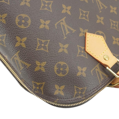 LOUIS VUITTON Alma Monogram Canvas Satchel Bag Brown