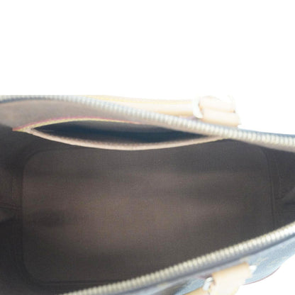 LOUIS VUITTON Alma Monogram Canvas Satchel Bag Brown