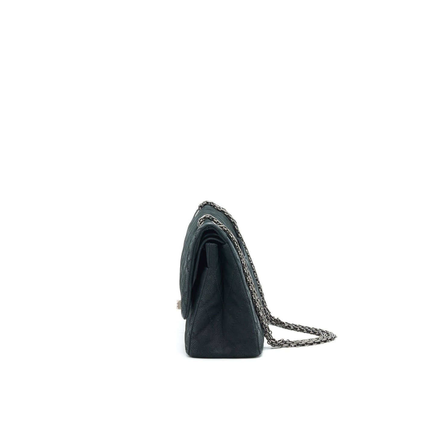 CHANEL 2.55 226 REISSUE BAG IN CAVIAR BLACK